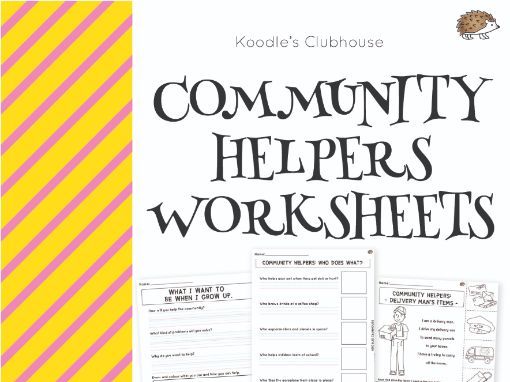 Community helpers worksheet
