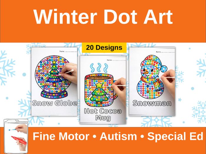 Winter Dot Art Fine Motor Activities