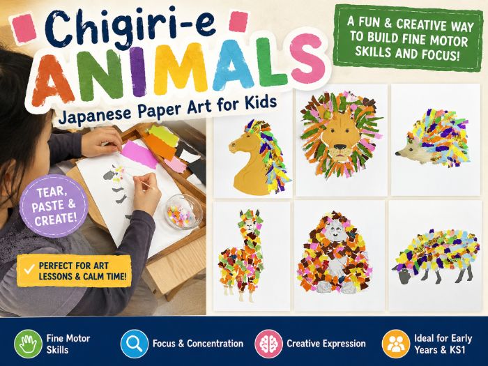 Chigiri-e Animals: Japanese Paper Art for Kids