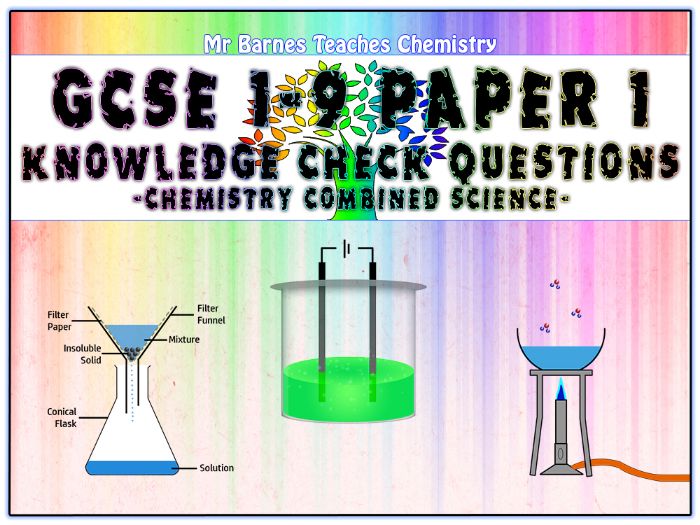 GCSE Combined Science 1-9 - Chemistry Paper 1 Knowledge Check Questions