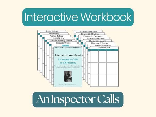 An Inspector Calls – Interactive Workbook: Key Quotes, Themes & Literary Devices