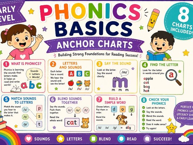 Phonics Basics Early Level Anchor Charts