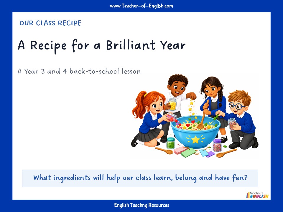 Our Class Recipe – Back to School Lesson for Years 3 and 4