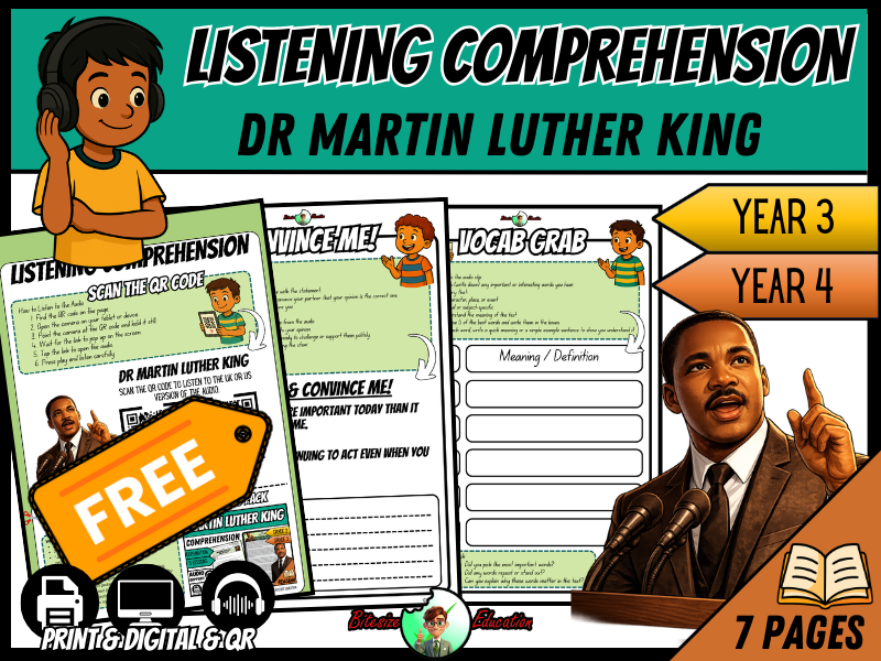 Dr Martin Luther King and His Legacy | Listening Comprehension | Year 3/4