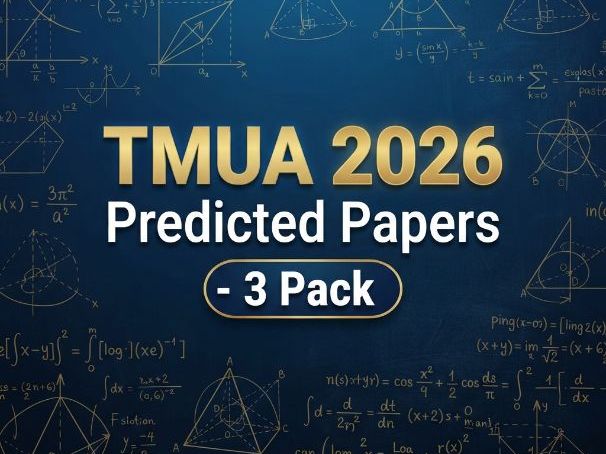 TMUA Predicted Papers 2026 — Pack of 3 (2x Paper 1s, 1x Paper 2) with Full Worked Mark Schemes