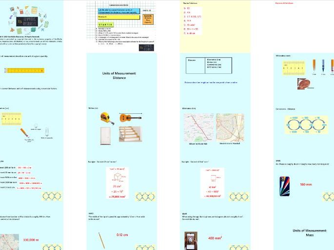 Metric Units and Conversions - Maths GCSE Foundation PowerPoint Lesson