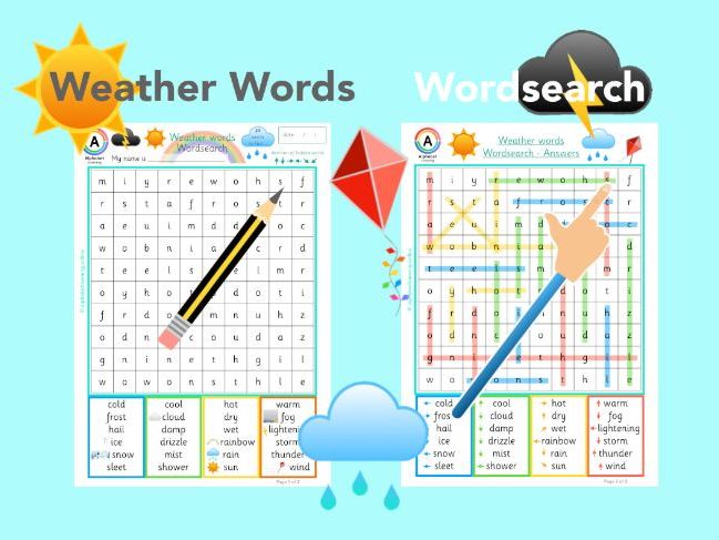Wordsearch Weather words