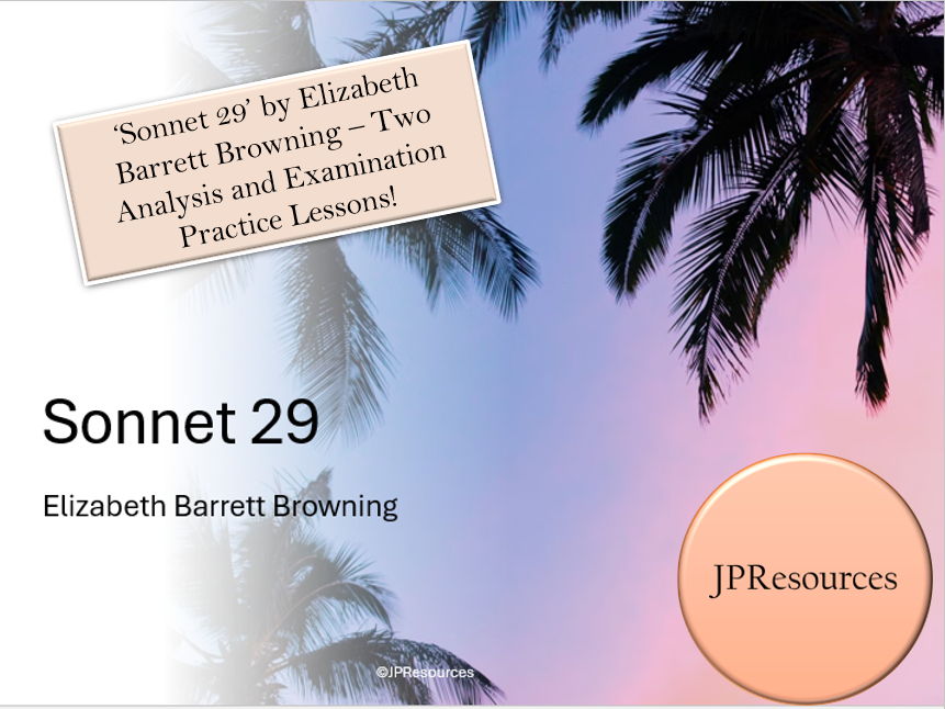 Sonnet 29 - AQA Poetry - two GCSE lessons