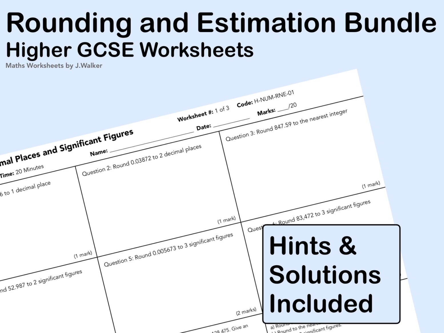 GCSE Maths: Rounding and Estimation Bundle - Higher Tier