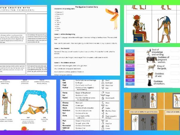 KS2 Ancient Egypt - Creation Story and Gods Worksheets