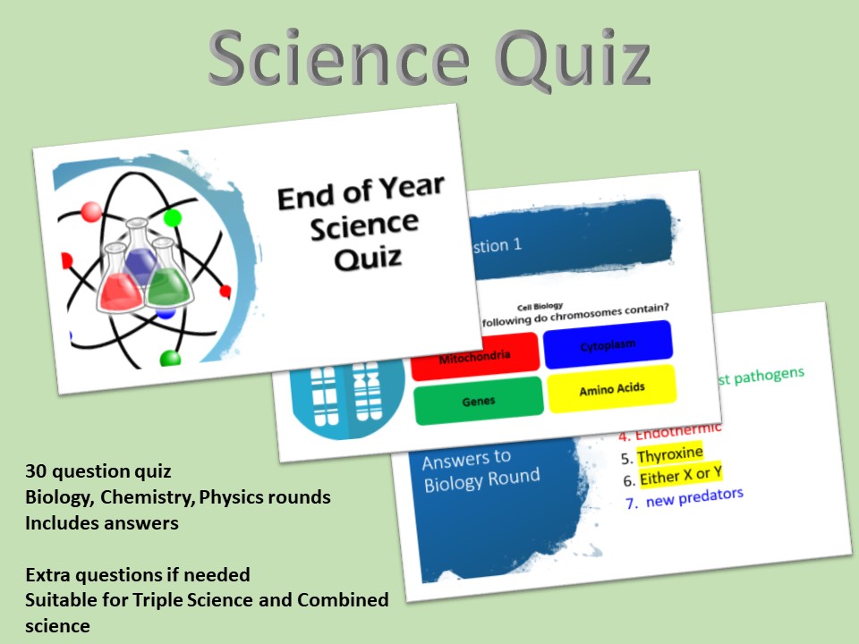 End of Year KS4 Science Quiz