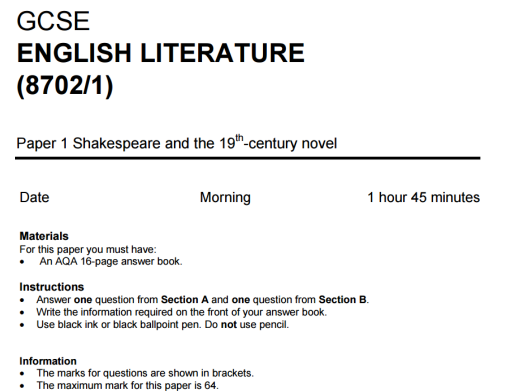 Aqa English Literature Mock Paper For Macbeth Jekyll And Hyde And A Christmas Carol Teaching Resources