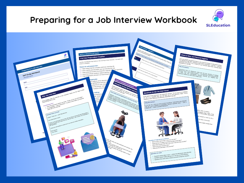 Preparing for a Job Interview | Life Skills for ASD | Self-Study Workbook