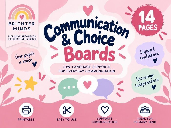 SEND Communication & Choice Boards | Help, Break & Feelings Visuals | Primary