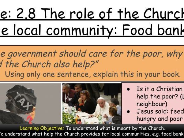 AQA GCSE Religious Studies Theme A Christianity: 2.8 The role of the Church in the local community