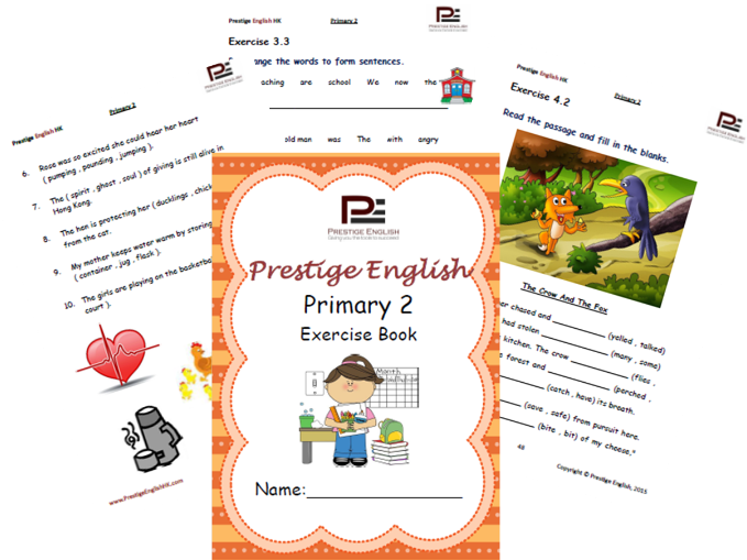 English Exercise Book – Primary 2 (ages 7+) (Vocabulary, Grammar, Comprehension)