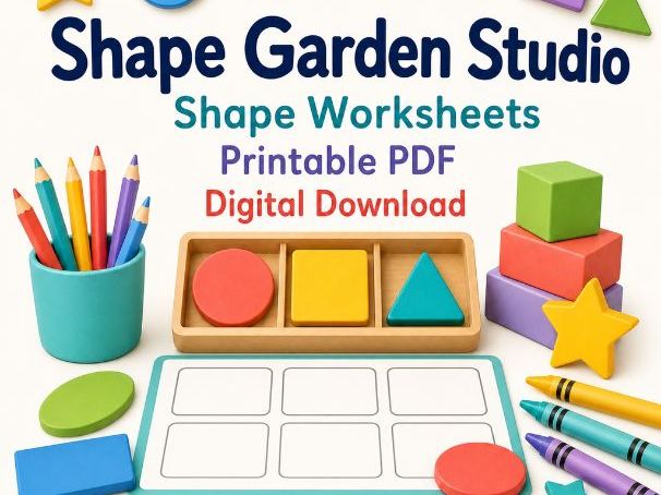 Shape Garden Activity Worksheets for Kids