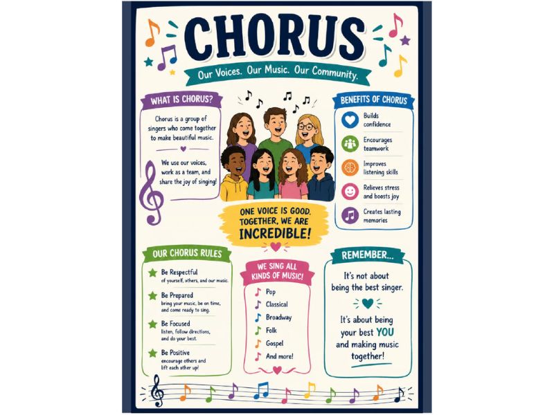 All About Chorus 18"x24" Classroom Poster