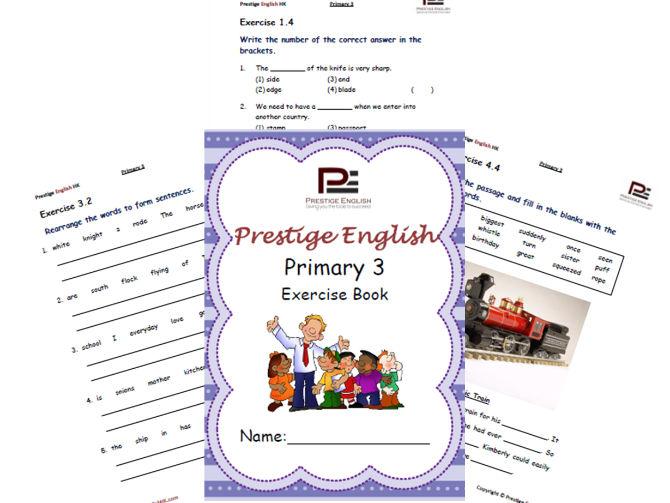 English Exercise Book – Primary 3 (ages 7+) (Vocabulary, Grammar, Comprehension)