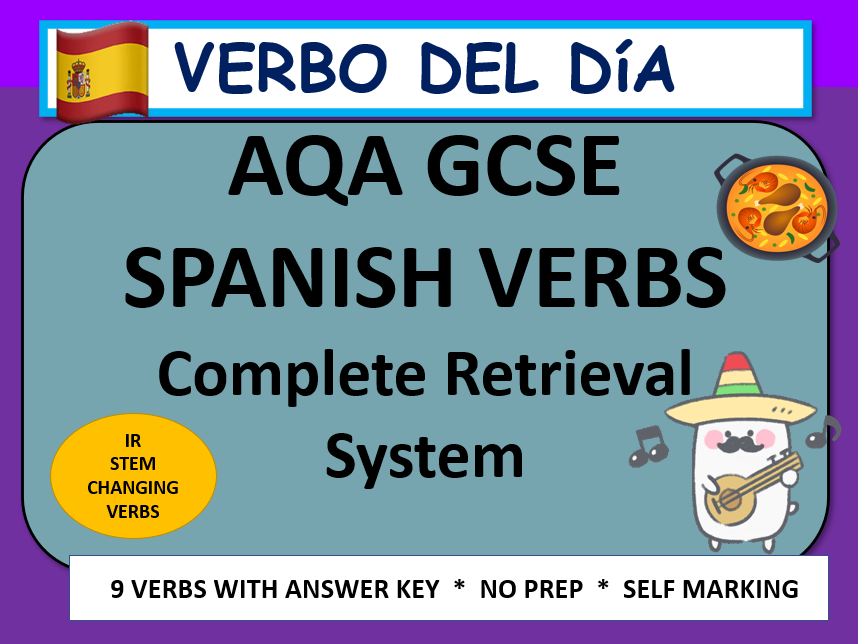 AQA GCSE Spanish Verbo del Día – Stem-Changing IR Verbs | Retrieval Practice Pack