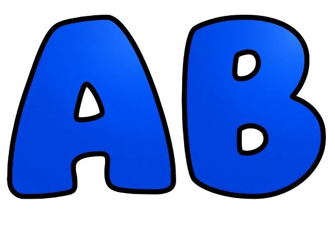 Royal Blue Bubble Letters | Plain Colour Bulletin Board Letters | Printable Alphabet A-Z and 0-9