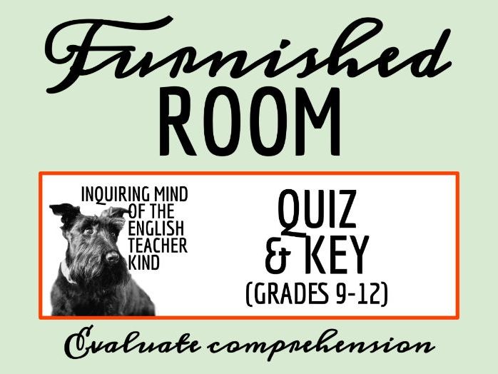 "The Furnished Room" by O. Henry Quiz and Answer Key (Halloween Ghost Story)