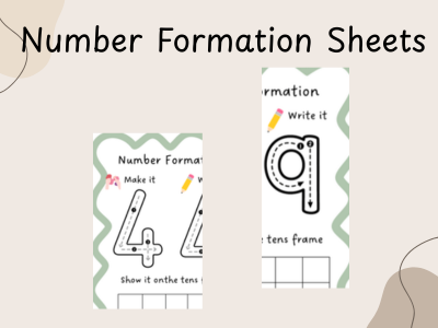 Number Formation Sheets