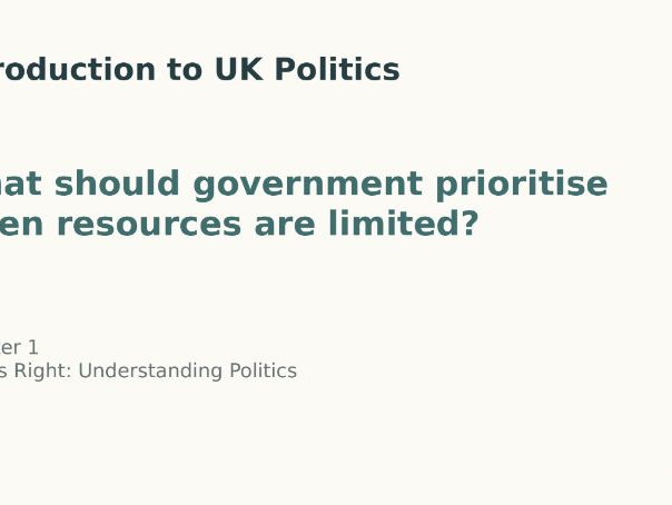 FREE UK Politics: Introduction Lesson Pack