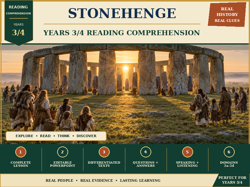 Year 3/4 Reading Comprehension - Stonehenge