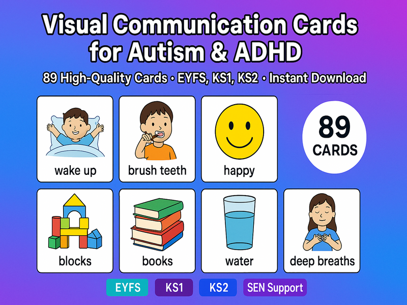 89 Visual Routine Cards/ Early Years & SEND
