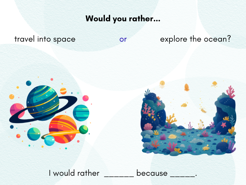 Would You Rather? KS1 Speaking and Listening Game