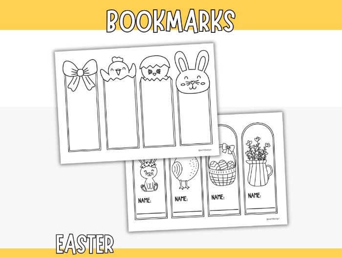 Easter Bookmarks - Printable Craft for Kids