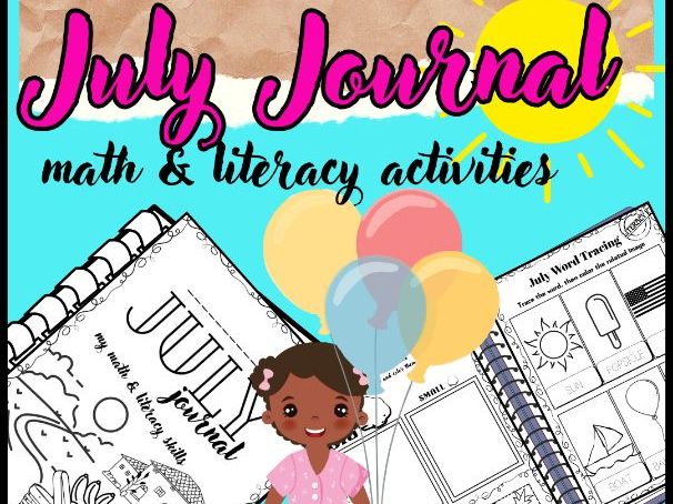 July Journal for Pre-K | Literacy & Math Activities