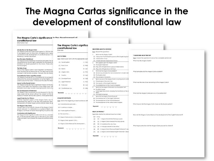The Magna Cartas significance in the development of constitutional law ...