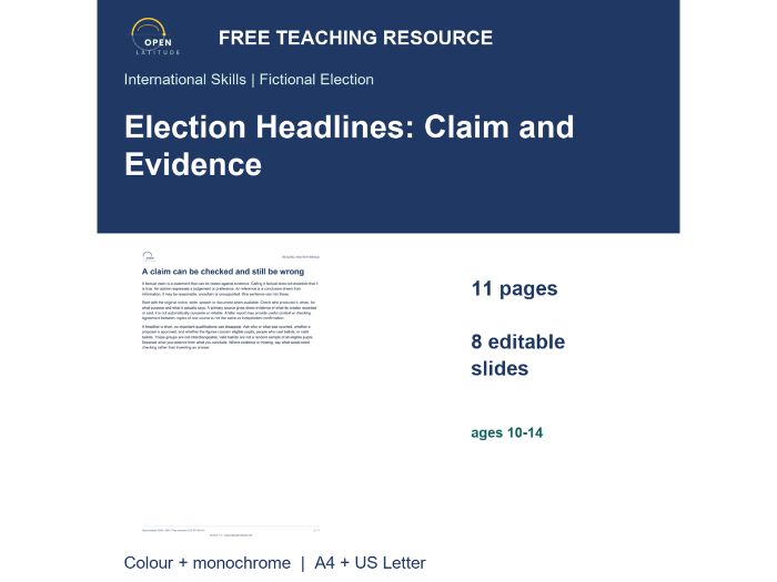 Election Headlines: Claim and Evidence