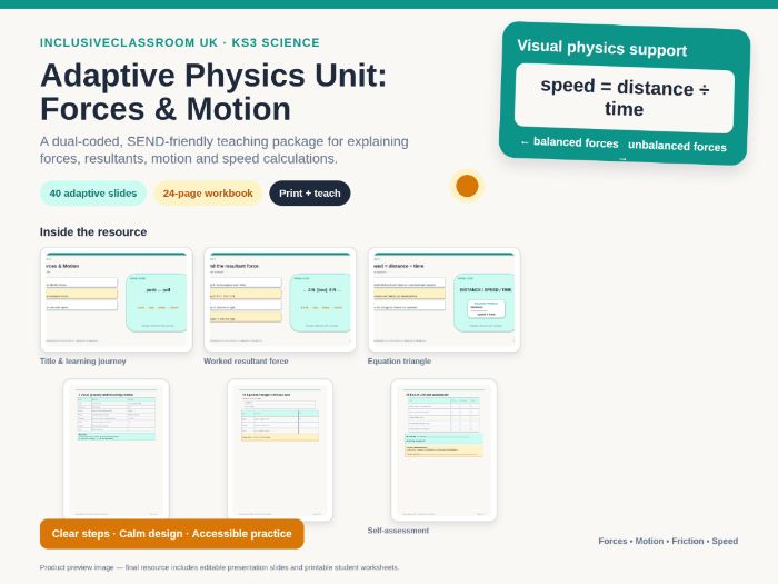 KS3 Adaptive Physics: Forces & Motion