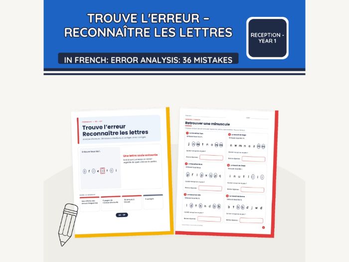 French Find the Mistake: Letter Recognition
