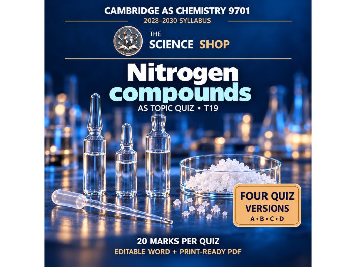Nitrogen compounds | Cambridge AS Chemistry 9701 | 4 Revision Quizzes
