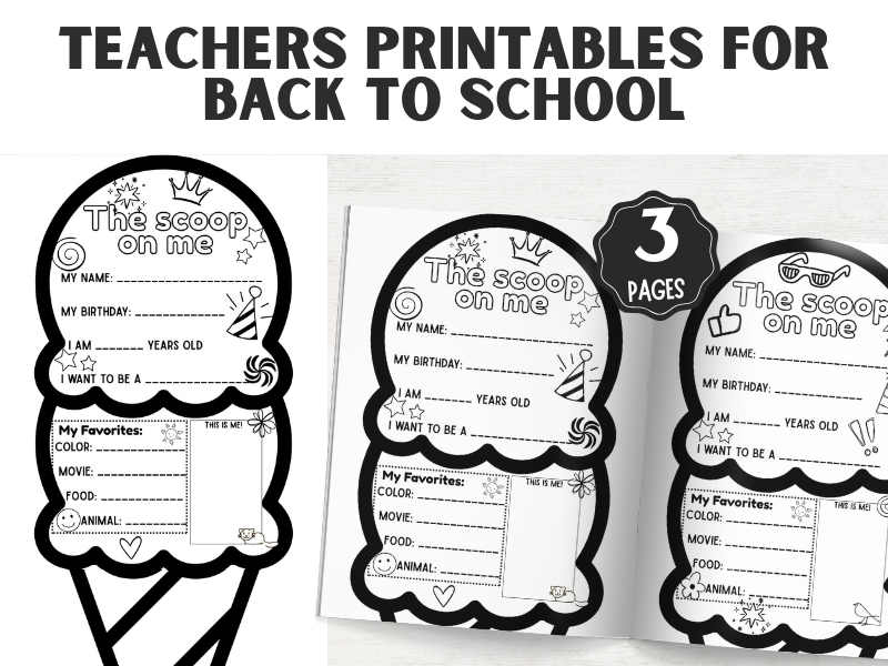 1st Day of School Printable – Classroom Activities