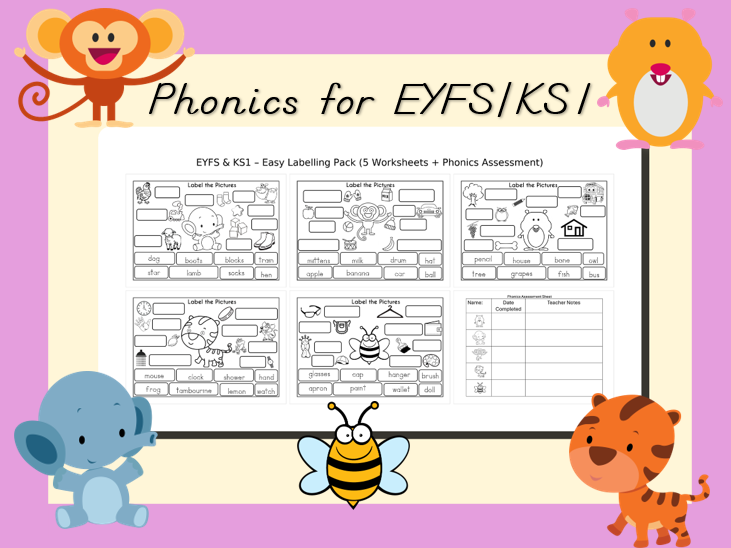 5  Labelling Sheets and Assessment Sheet