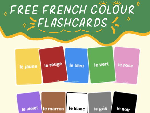 Free French Colour Flashcards | Les Couleurs | French Vocabulary for Kids