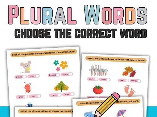 Plural Words Worksheets | Singular and Plural Nouns Practice