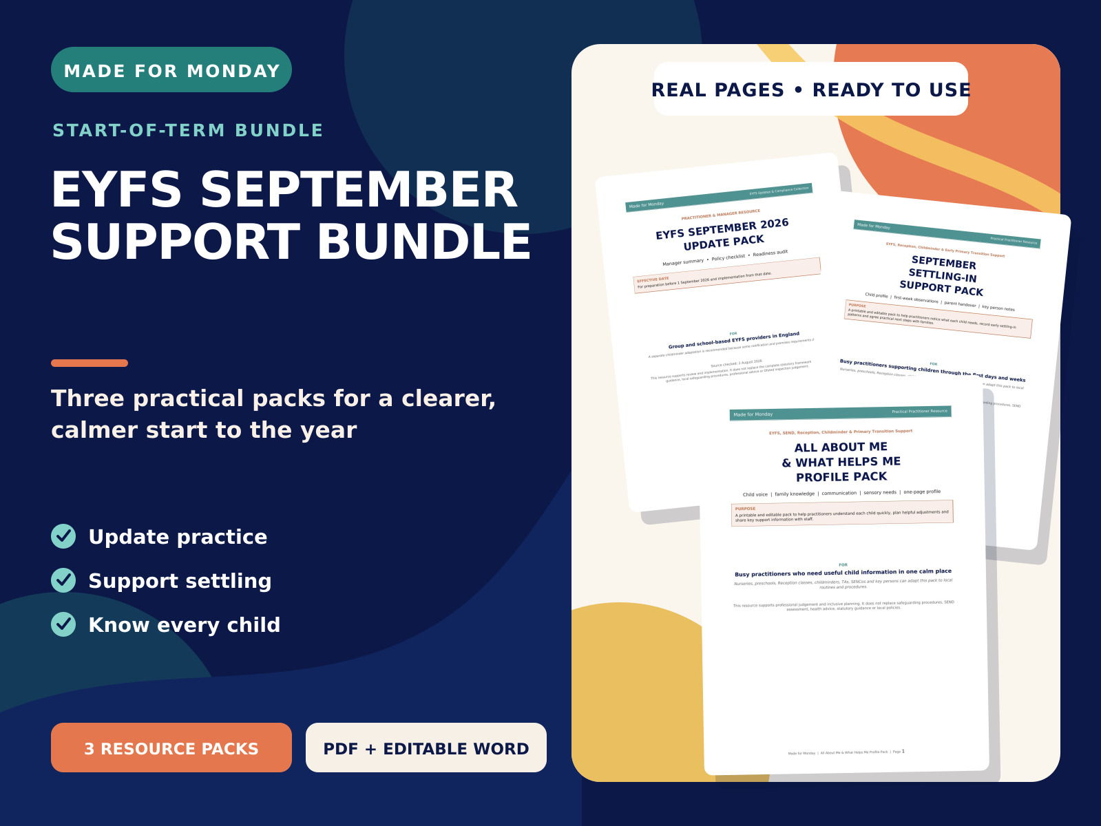 EYFS September Support Bundle