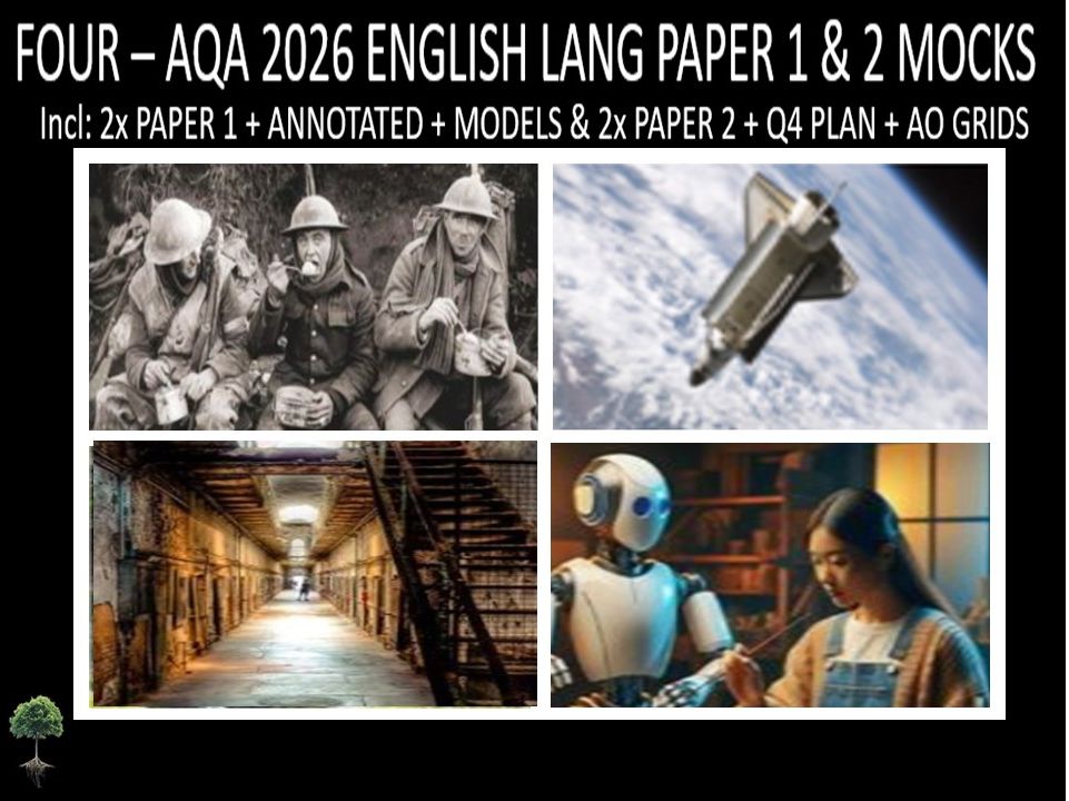 FOUR - AQA PAPER 1 & 2 | 2026 FULL MOCKS | ANNOTATED | Q4 PLAN | AO GRIDS | MODELS