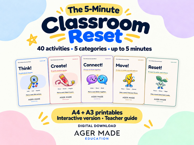 KS2 Brain Breaks: 40 Activities | 5-Minute Classroom Reset