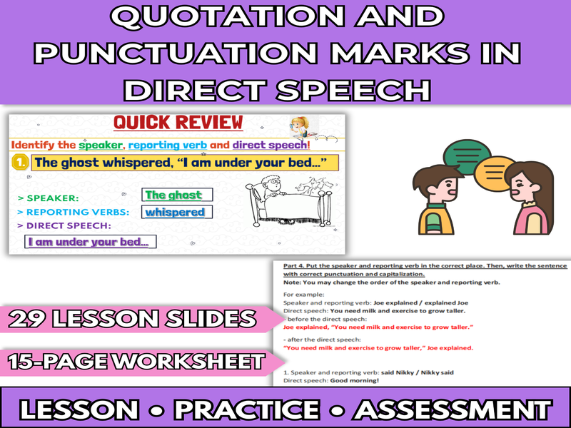 EFL / ESL Quotation and Punctuation Marks in Direct Speech