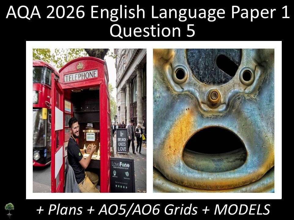 Two Question 5 - AQA 2026 GCSE English Language Paper 1 | Plans, AO Grids, Models