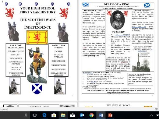 Scottish Wars of Independence Full Unit of Work