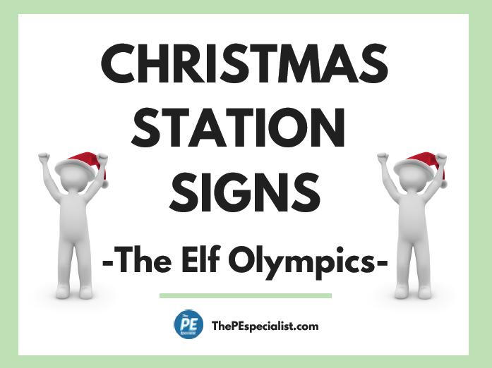 Christmas Activity Station Signs for PE Class