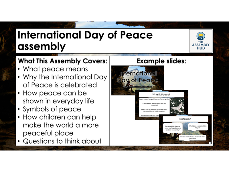 International Day of Peace Assembly – KS1 & KS2 Values & Citizenship PowerPoint